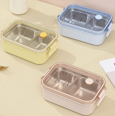 stainless steel lunch box with soup bowl