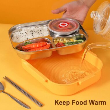 stainless steel kids’ bento lunch box