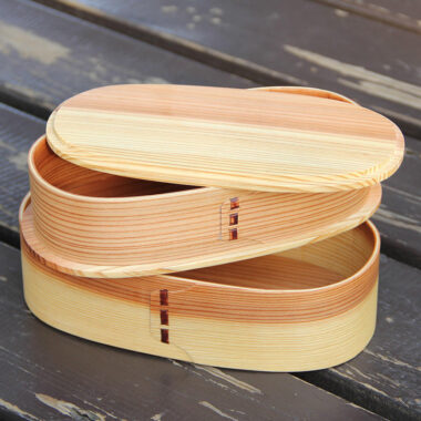bamboo wooden divided lunch box