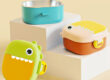 Customized BPA Free Plastic Bento Lunch Boxes with Baby Food Bowl and Spoon