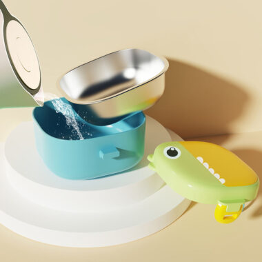 Customized BPA Free Plastic Bento Lunch Boxes with Baby Food Bowl and Spoon