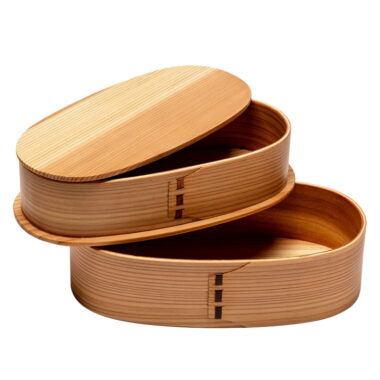 double layer wooden lunch box set