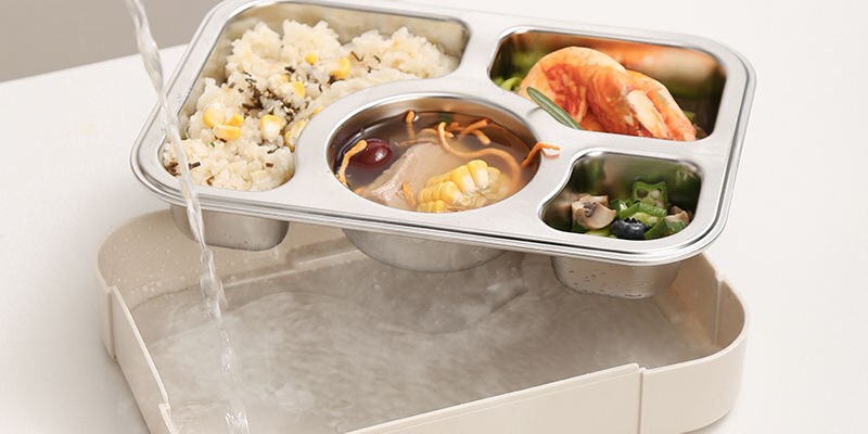 Family size stainless steel lunch box