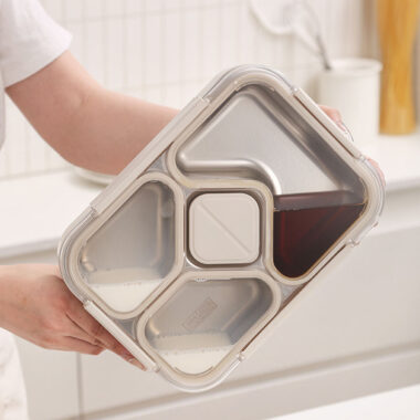 Family size stainless steel lunch box