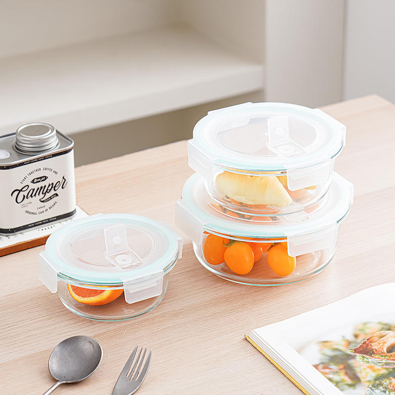 Partitioned borosilicate glass lunch box