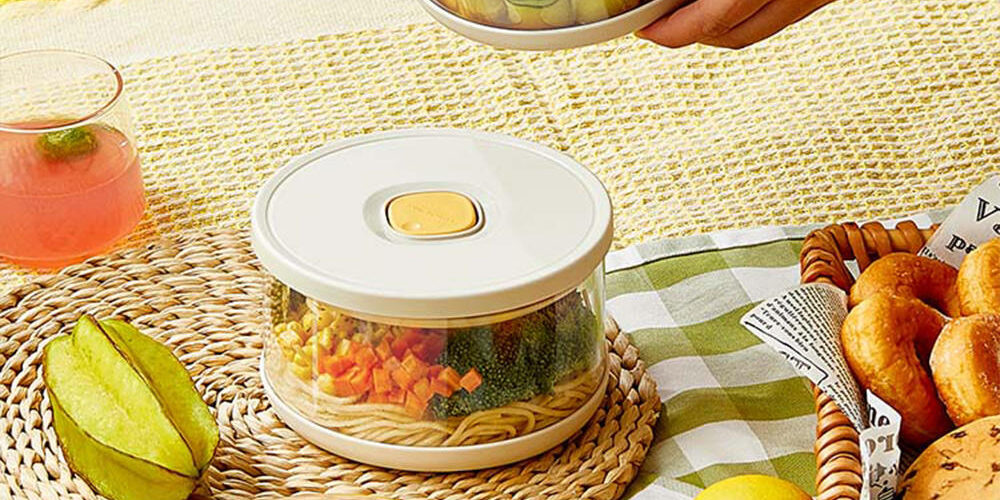 Kids custom glass lunch box set