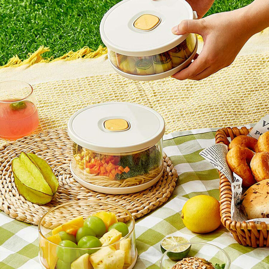 Kids custom glass lunch box set