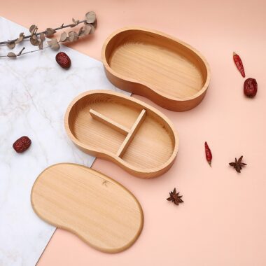 double layer wooden lunch box
