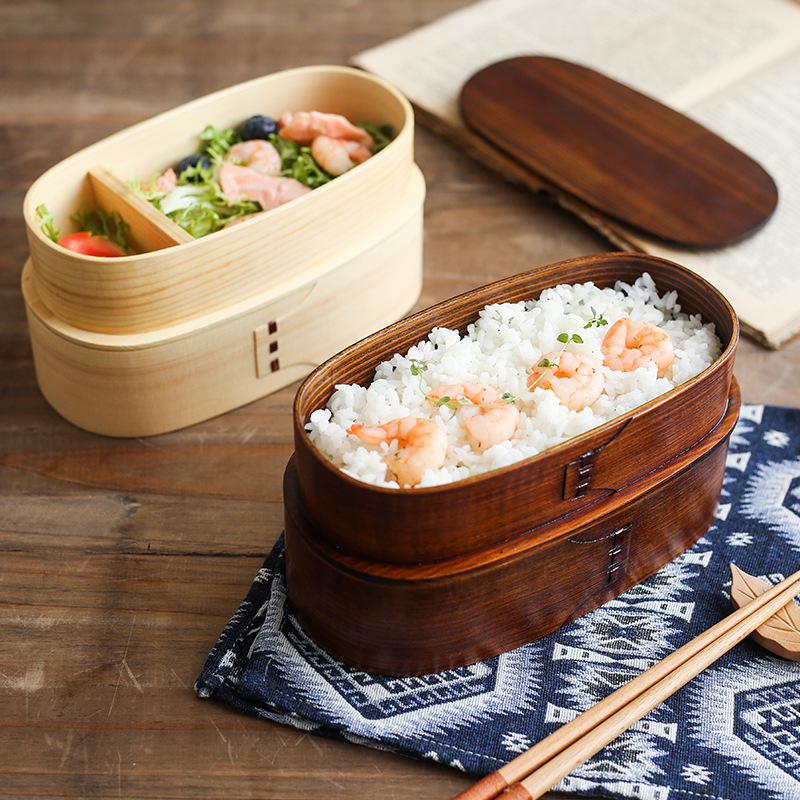 double layer sushi lunch box