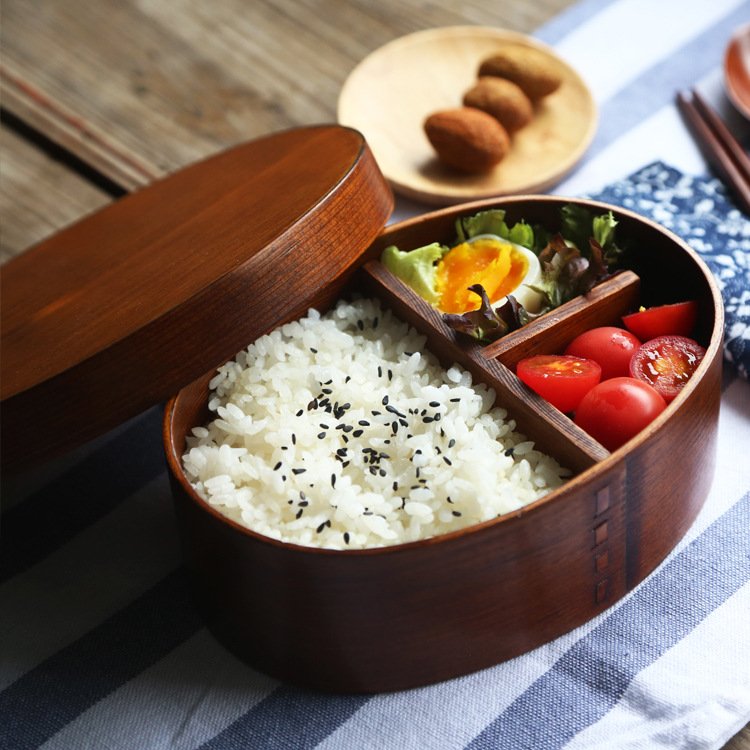Wholesale oval wooden lunch box