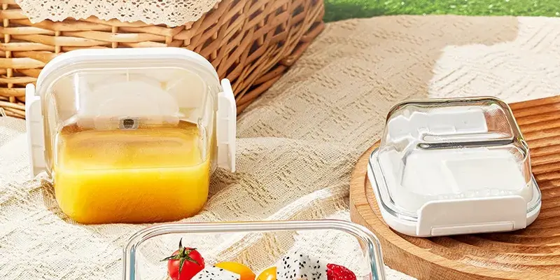 Air sealed vacuum glass lunch box