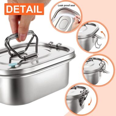 leakproof rectangular bento lunch box