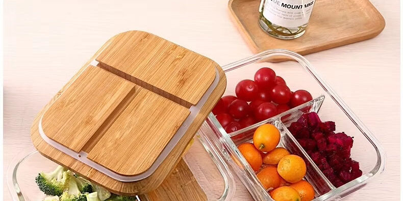 Glass Lunch Box with Bamboo Lid