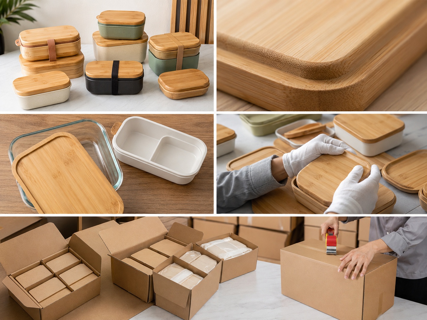 Wooden & Bamboo Lunch Boxes produce