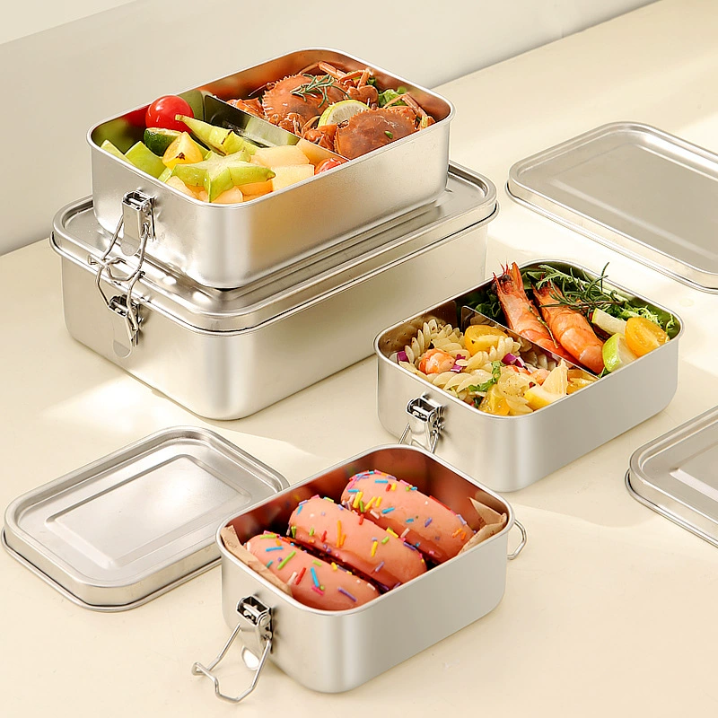 top view 3 of 304 Stainless Steel Rectangular for B2B Lunch Box Orders