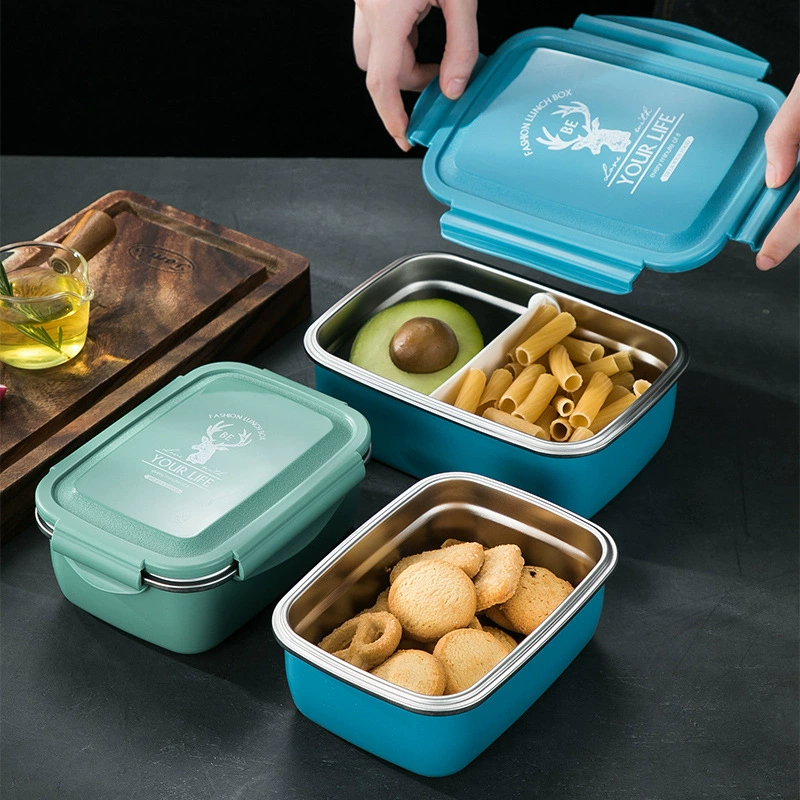 main front view 1 of 304 Stainless Steel Rectangular for B2B Lunch Box Orders