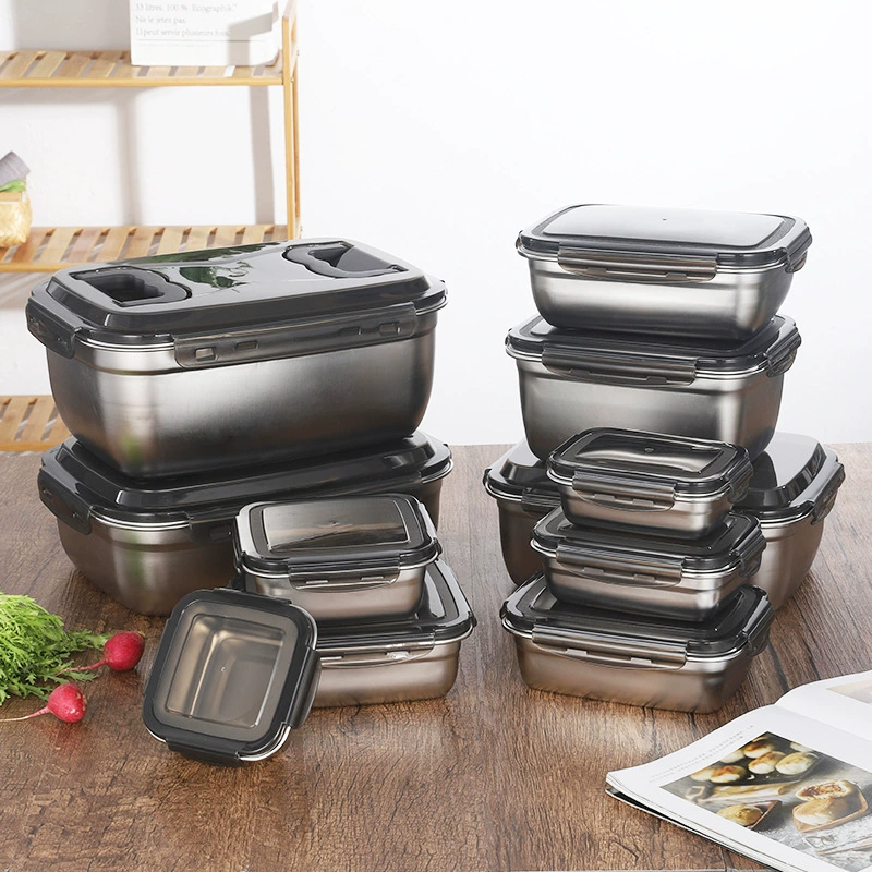 main front view 1 of 304 Stainless Steel Rectangular for B2B Lunch Box Orders