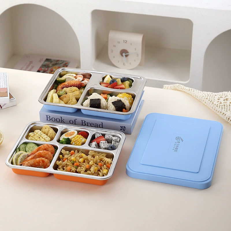 main front view 1 of 304 Stainless Steel Three Compartment for B2B Lunch Box Orders