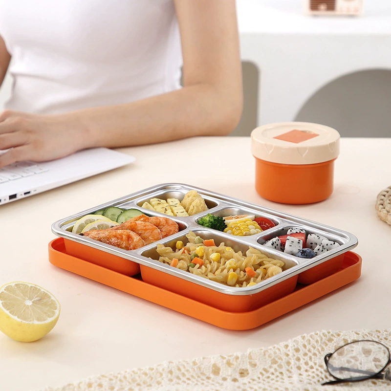 top view 3 of 304 Stainless Steel Three Compartment for B2B Lunch Box Orders
