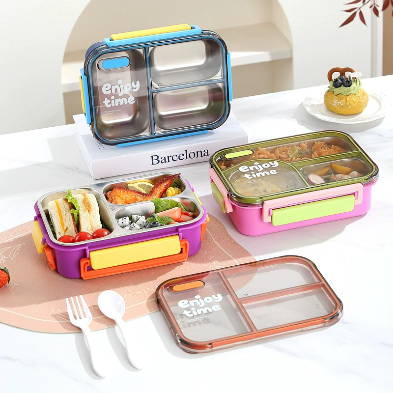 side view 2 of 304 Stainless Steel Three Compartment for B2B Lunch Box Orders