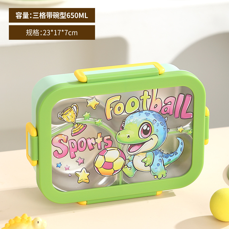 model option image 9 of 304 Stainless Steel Three Compartment Rectangular for B2B Lunch Box Orders