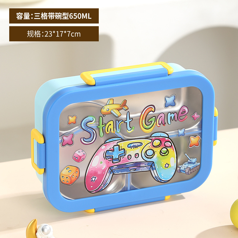 model option image 10 of 304 Stainless Steel Three Compartment Rectangular for B2B Lunch Box Orders