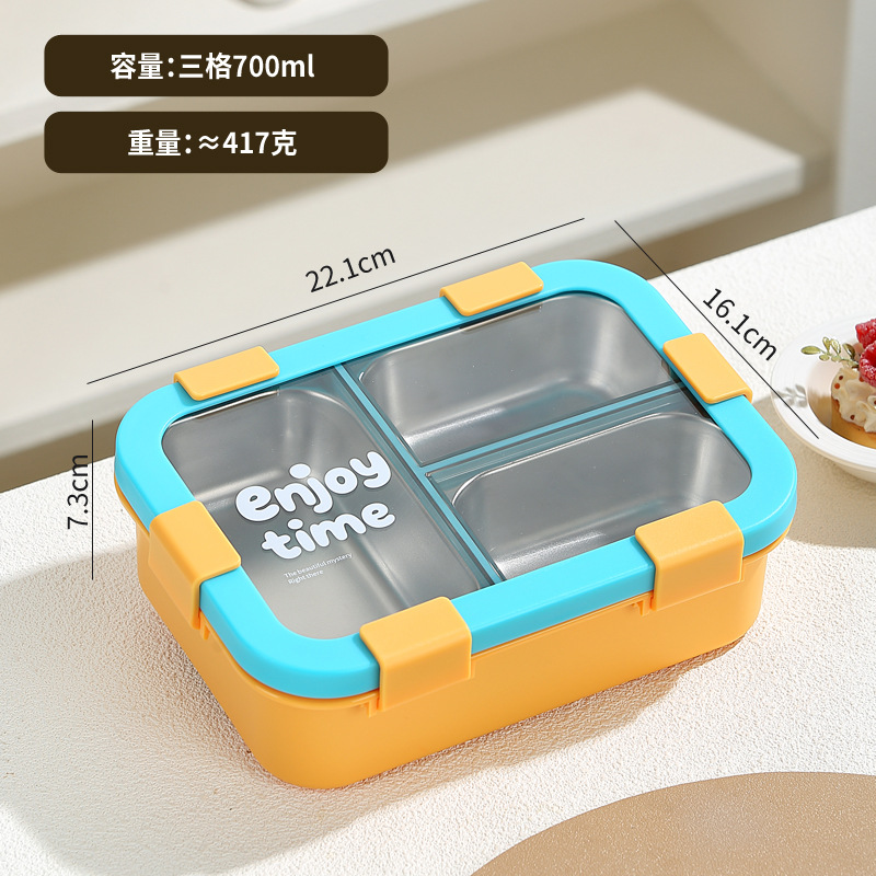 model option image 9 of 304 Stainless Steel Three Compartment Rectangular for B2B Lunch Box Orders