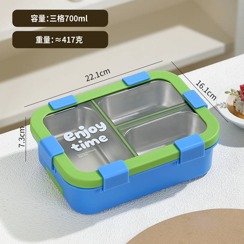 model option image 10 of 304 Stainless Steel Three Compartment Rectangular for B2B Lunch Box Orders