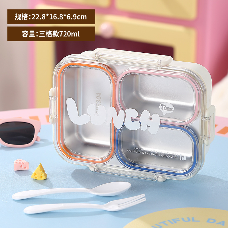model option image 9 of 304 Stainless Steel Three Compartment Rectangular for B2B Lunch Box Orders