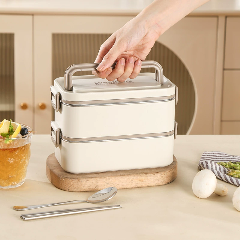 top view 3 of 304 Stainless Steel Three Compartment Rectangular for B2B Lunch Box Orders