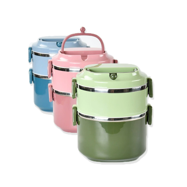 top view 3 of 304 Stainless Steel Four Layer Round Insulated Tiffin Box for Meal Carrying