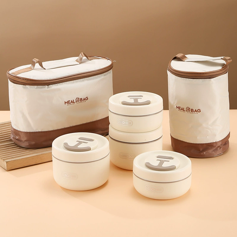 close-up detail 4 of 304 Stainless Steel Four Layer Round Insulated Tiffin Box for Meal Carrying