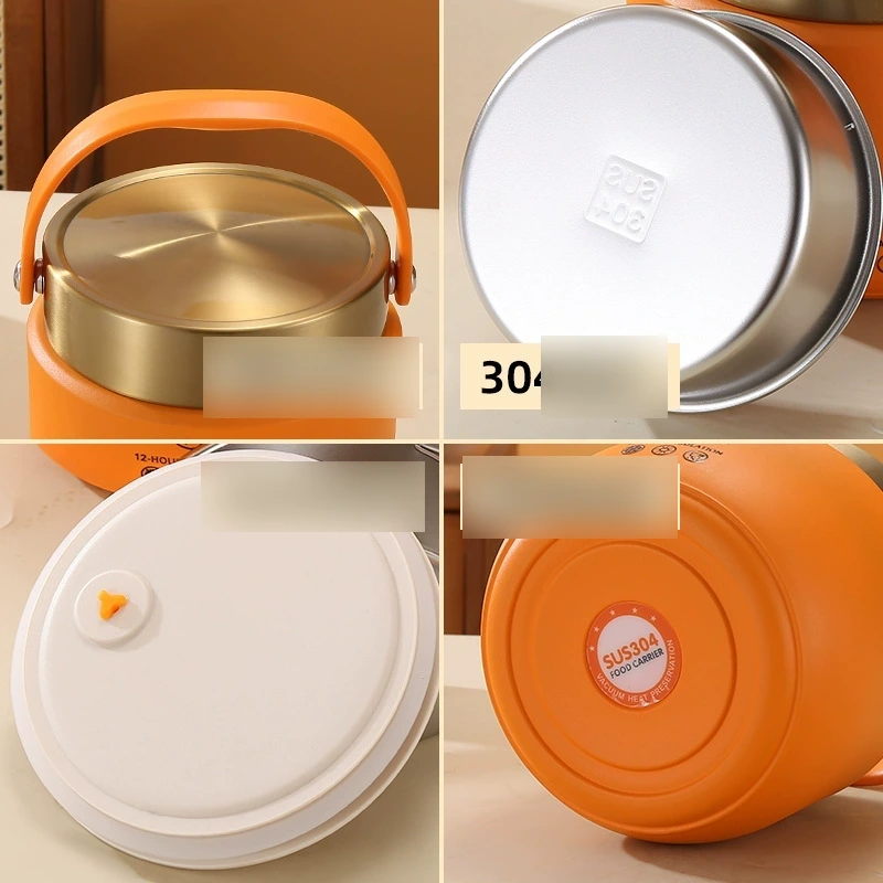 close-up detail 4 of 304 Stainless Steel Insulated Tiffin Box for Meal Carrying