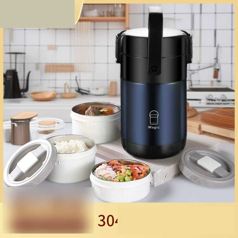main front view 1 of 304 Stainless Steel Insulated Tiffin Box for Meal Carrying