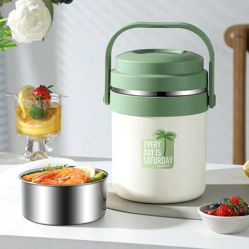 main front view 1 of Stainless Steel Two Layer Insulated Tiffin Box for Meal Carrying